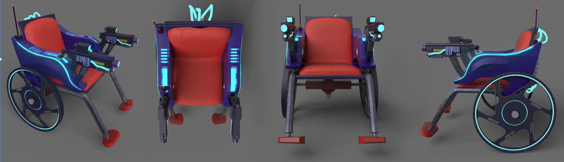 Sci-fi wheelchair — render 1