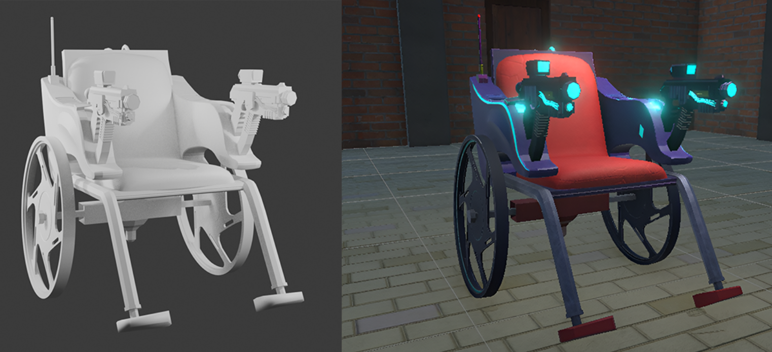 Sci-fi wheelchair — render 2